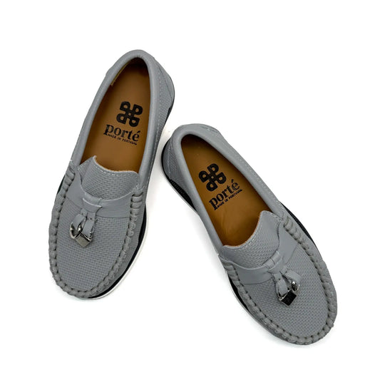 Porte dusty blue loafer handmade leather shoes fast shipping