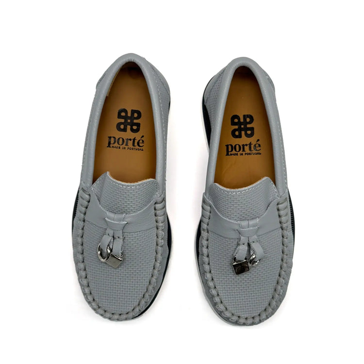 Porte dusty blue loafer handmade leather shoes fast shipping