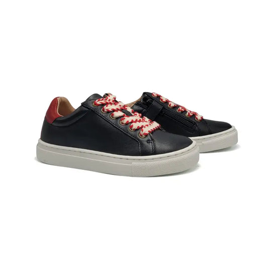 Porte eleanor candy cane black lace sneaker - girls