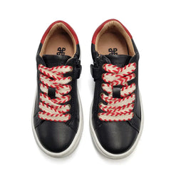 Porte eleanor candy cane black lace sneaker - girls