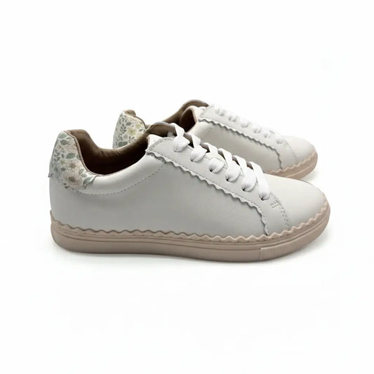 white floral sneaker
