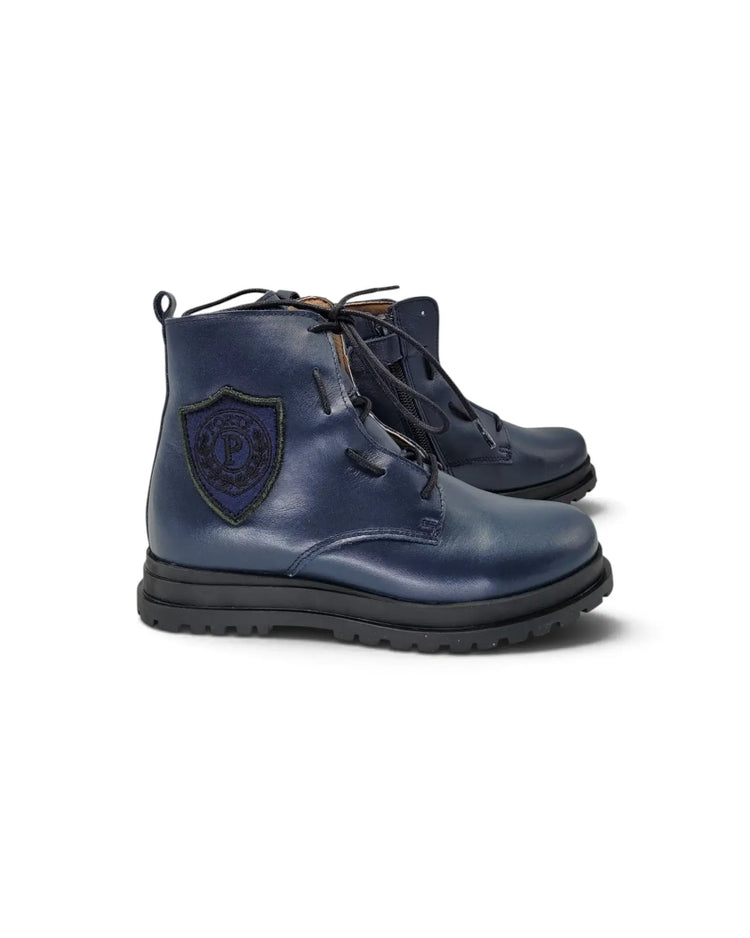Porte navy crest bootie 22308 | kids leather boots fast shipping