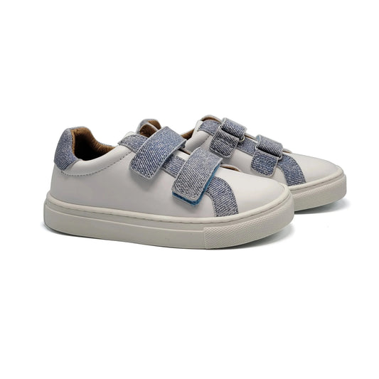 Porte White Denim Velcro Sneaker 21281