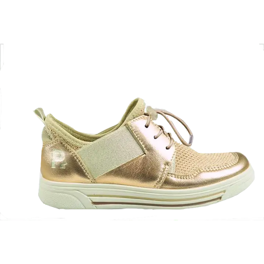 Primigi rose gold pink elastic slip on sneaker 3383844 - girls