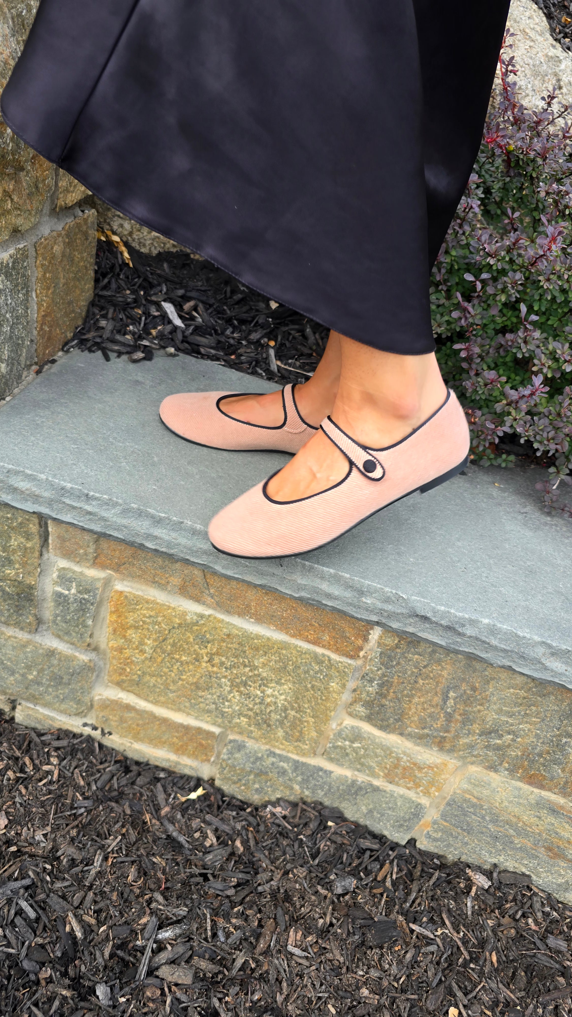 Blublonc Edna Peach Corduroy Mary Jane
