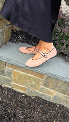 Blublonc Edna Peach Corduroy Mary Jane