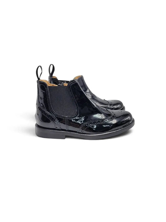 Rondinella black patent bootie | kids shoes fast shipping