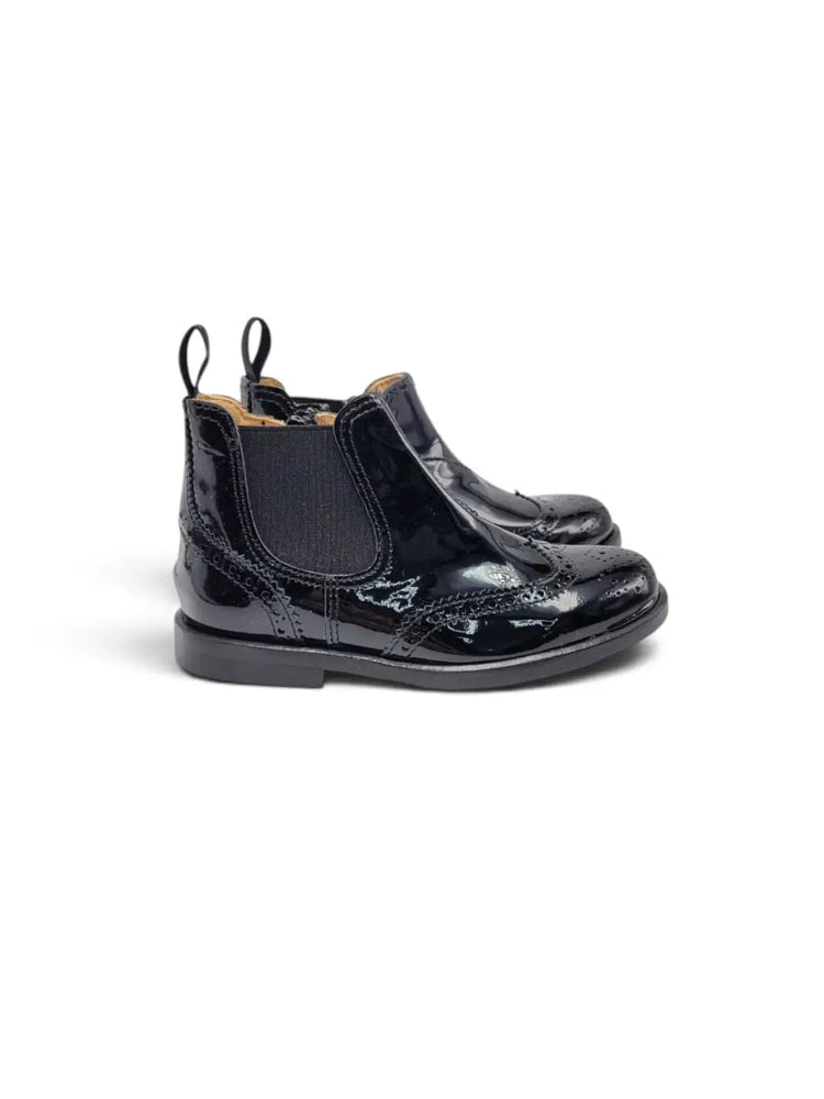 Rondinella black patent bootie | kids shoes fast shipping