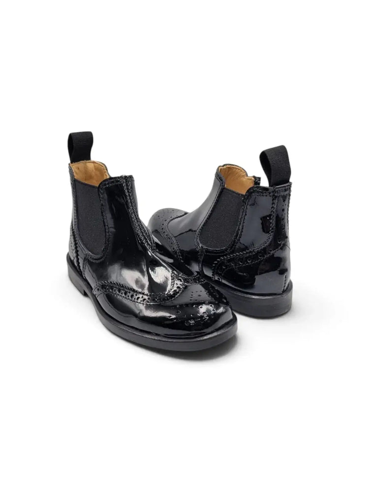 Rondinella black patent bootie | kids shoes fast shipping