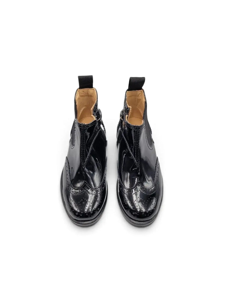 Rondinella black patent bootie | kids shoes fast shipping