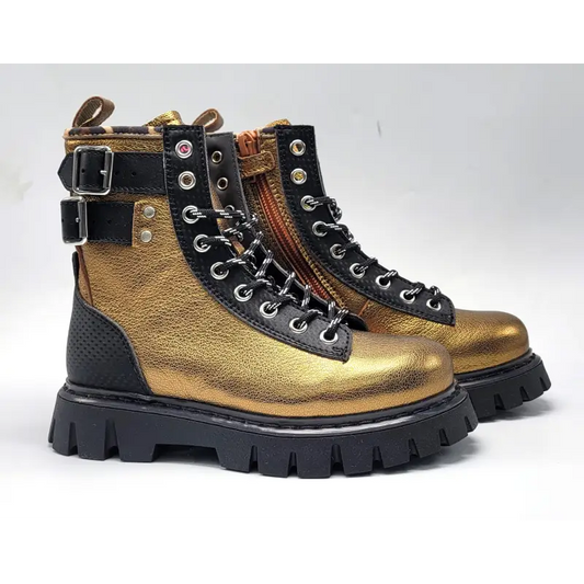 Rondinella gold crash combat bootie 12318 bootie
