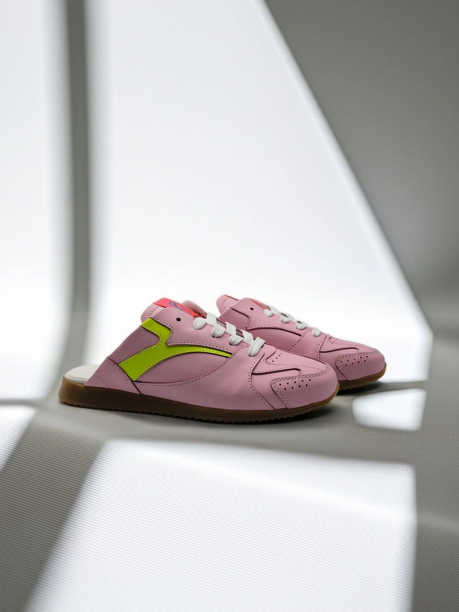 Rondinella pink backless sneaker italian leather fast shipping