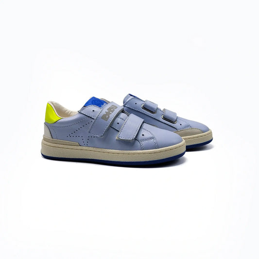 Rondinella blue yellow velcro sneakers kids fast shipping