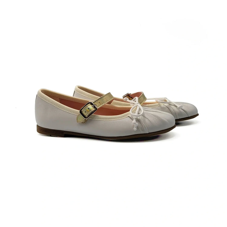 Rondinella off white gold mary jane flats fast shipping
