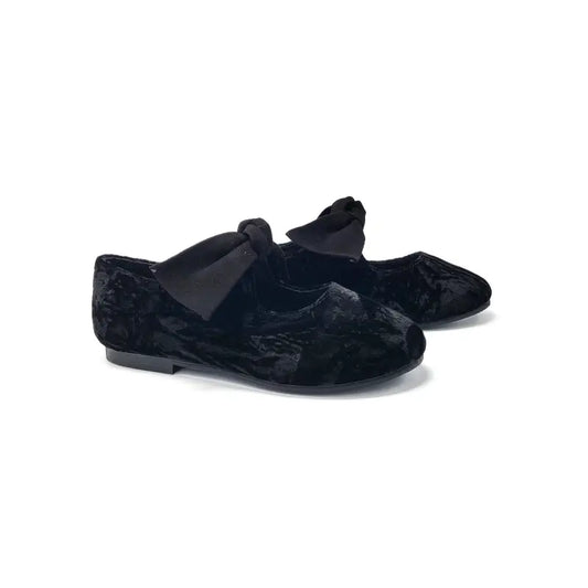 Ruth secret black crushed velvet bow mary jane 3304 - girls