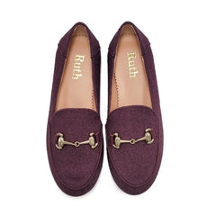 RUTH SECRET Grape Flannel Chain Slip on 3655 - GIRLS