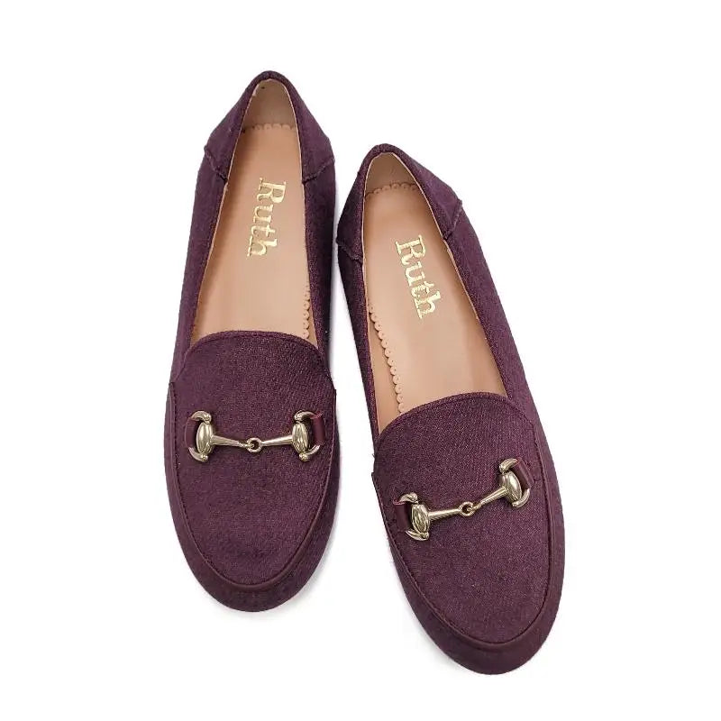 RUTH SECRET Grape Flannel Chain Slip on 3655 - GIRLS