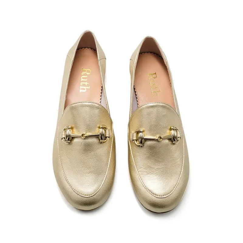 Ruth secret light gold chain loafer 3655 - slip on dress