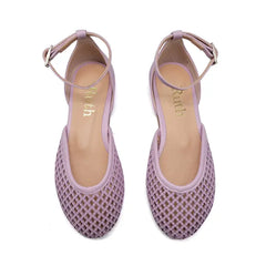 Ruth secret lilac net ankle strap dress shoe 3729 - girls