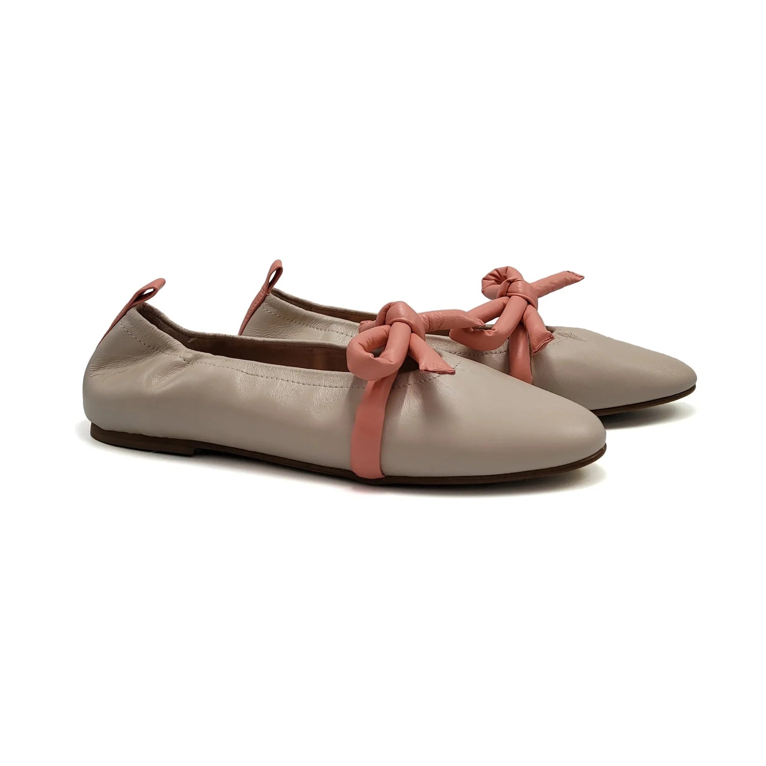 Ruth Secret Nude Peach Bow Ballet Flat 3690