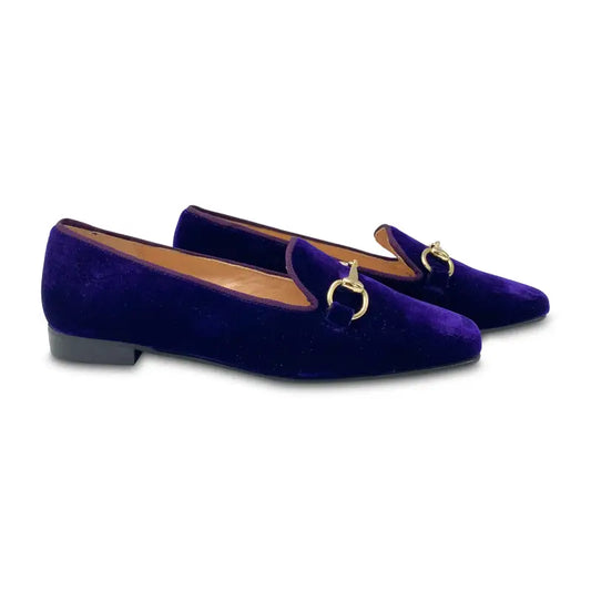 Ruth secret purple velvet chain slip on 2604 - girls