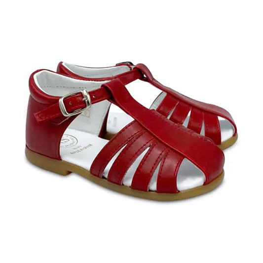 Ruth Secret Red Leather Sandal 1031 - BOYS