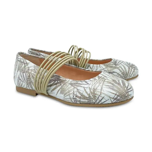 Ruthsecret palm beige elastic strap mary jane 3706 - girls