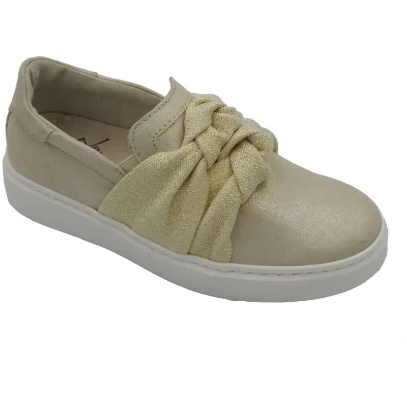 Shoe b 76 gold knot slip on sneaker 1203 - girls