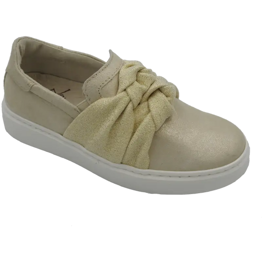 Shoe b 76 gold knot slip on sneaker 1203 - girls
