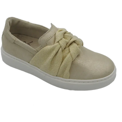Shoe b 76 gold knot slip on sneaker 1203 - girls