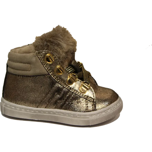 Shoe b 76 gold lace fur sneaker 1900 - sneakers