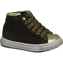 Shoe B Olive High Top Side Zip Sneaker - GIRLS