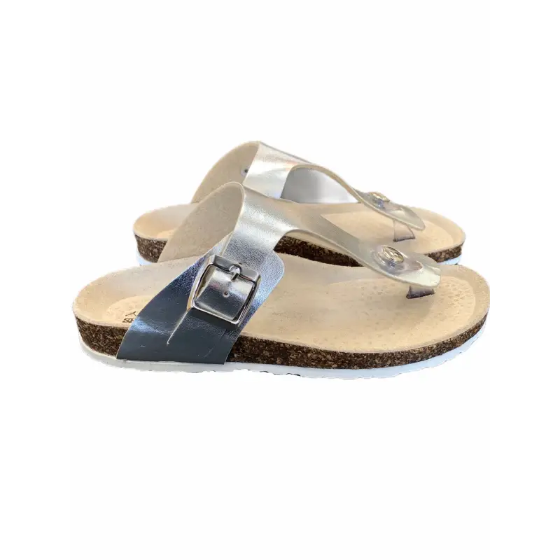 Shoe b 76 silver metallic sandal - girls
