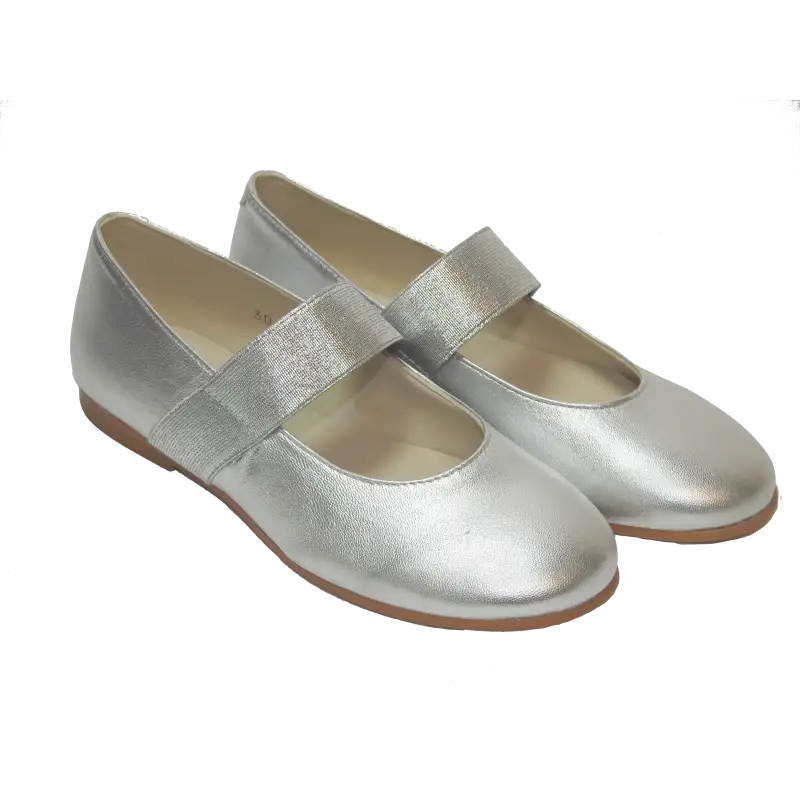 Sonatina brooklyn silver elastic mary jane - girls