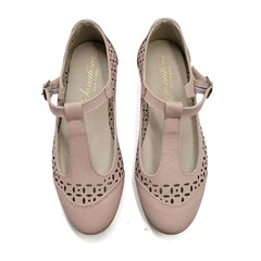 Sonatina gwen blush pink t-strap mary jane - girls