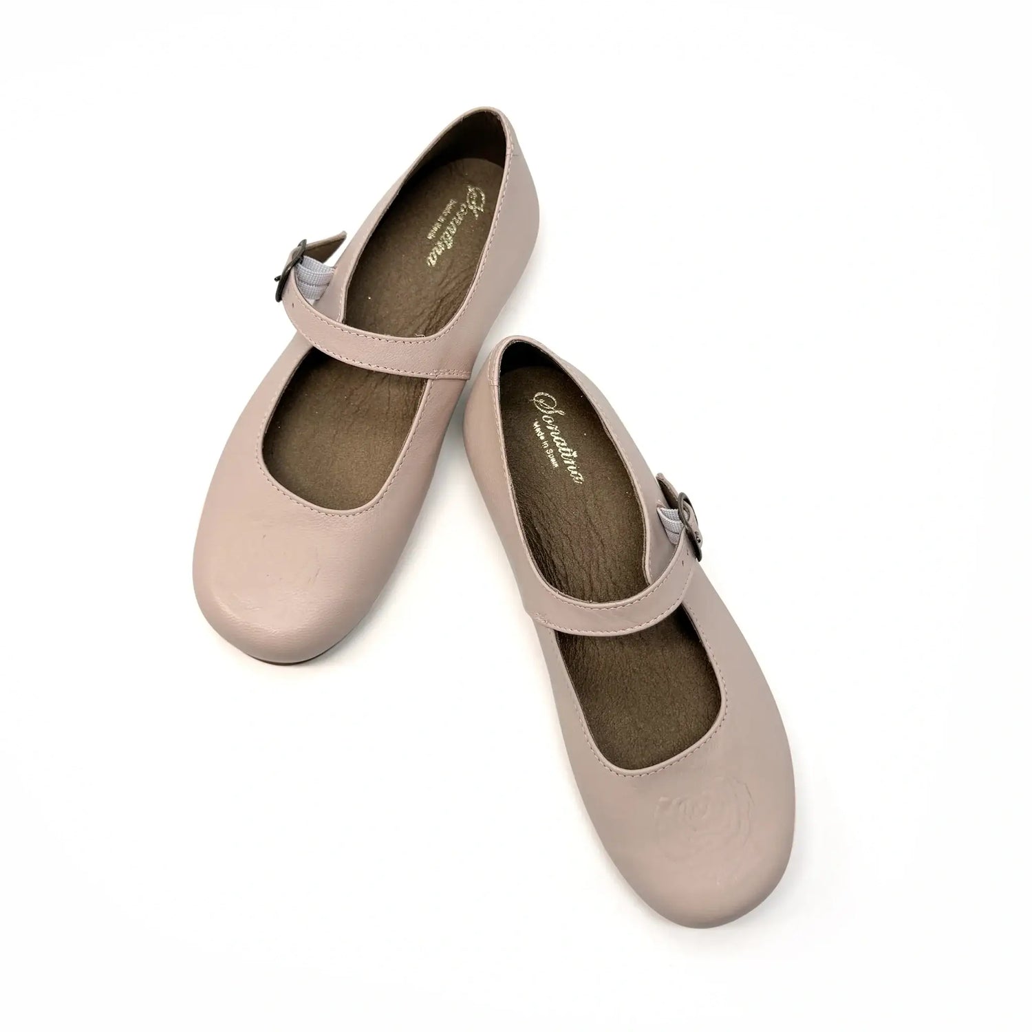 girls mary jane buckle powder pink
