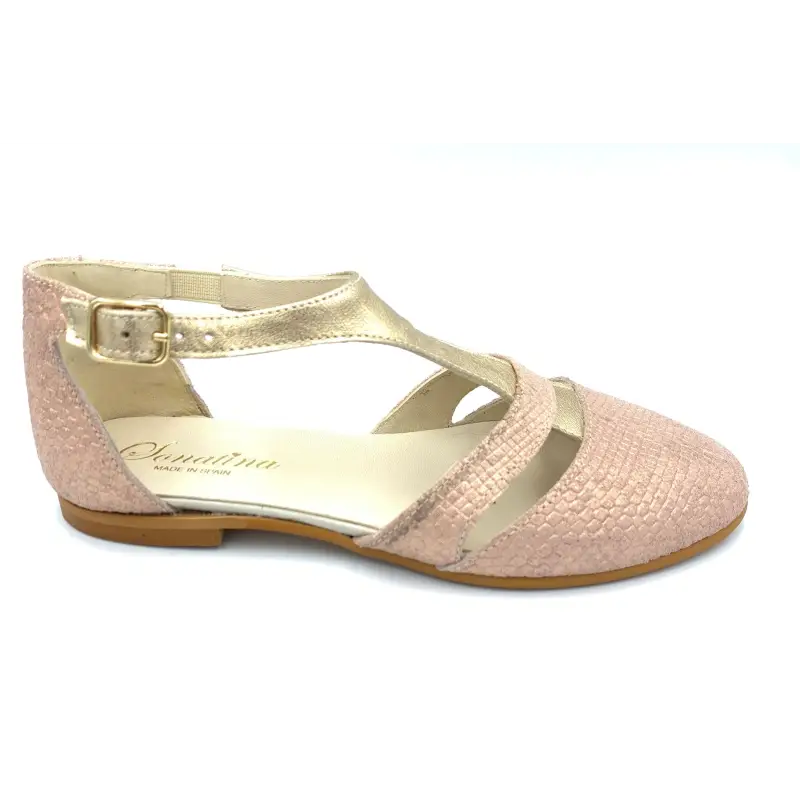 Sonatina pink shimmer gloria buckle - girls
