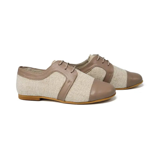 Sonatina sir taupe linen lace oxford - boys