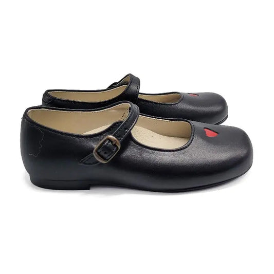 Sonatina Tracey Black Red Heart Mary Jane - 21 - GIRLS