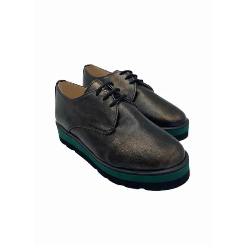 Tny bronze shimmer lace up oxford 15859 - girls