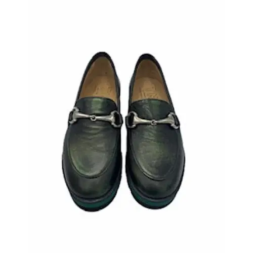 Tny green shimmer sole chain slip on 158607 - girls