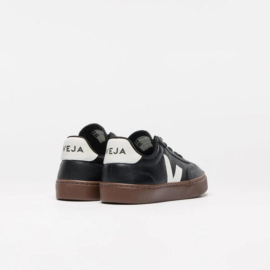 Veja black bark no tie lace slip on sneaker | kids fast shipping