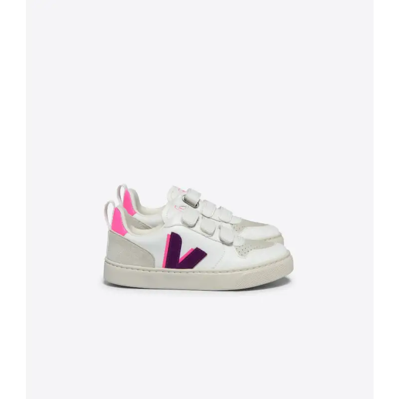 Veja Magenta White Velcro Sneaker Girls Adventure | Laced Veja Magenta White Velcro Sneaker Girls Adventure | Laced