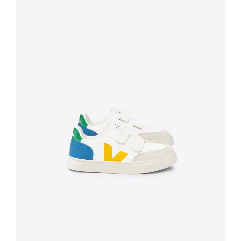Veja mustard blue velcro sneaker v102 - velcro sneaker