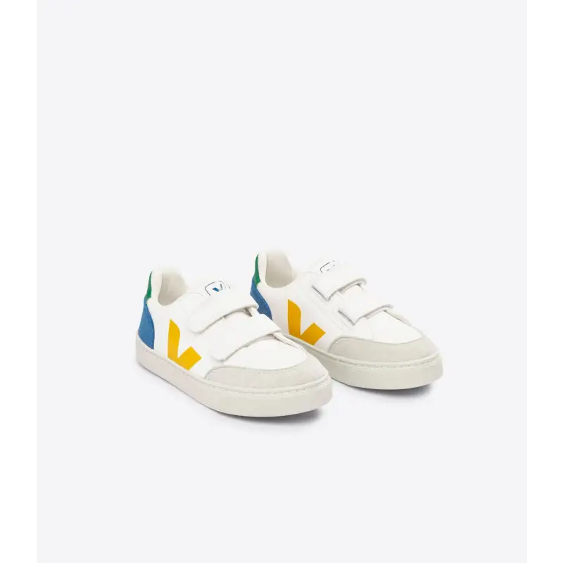 Veja mustard blue velcro sneaker v102 - velcro sneaker