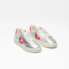 Veja Silver Pekin Lace Slip On Sneaker V10L