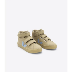 Veja sky blue ’v’ taupe suede velcro hi top sneaker 2997 - boys