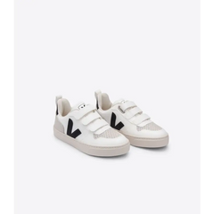 Veja white black three strap velcro sneaker 2565 - boys