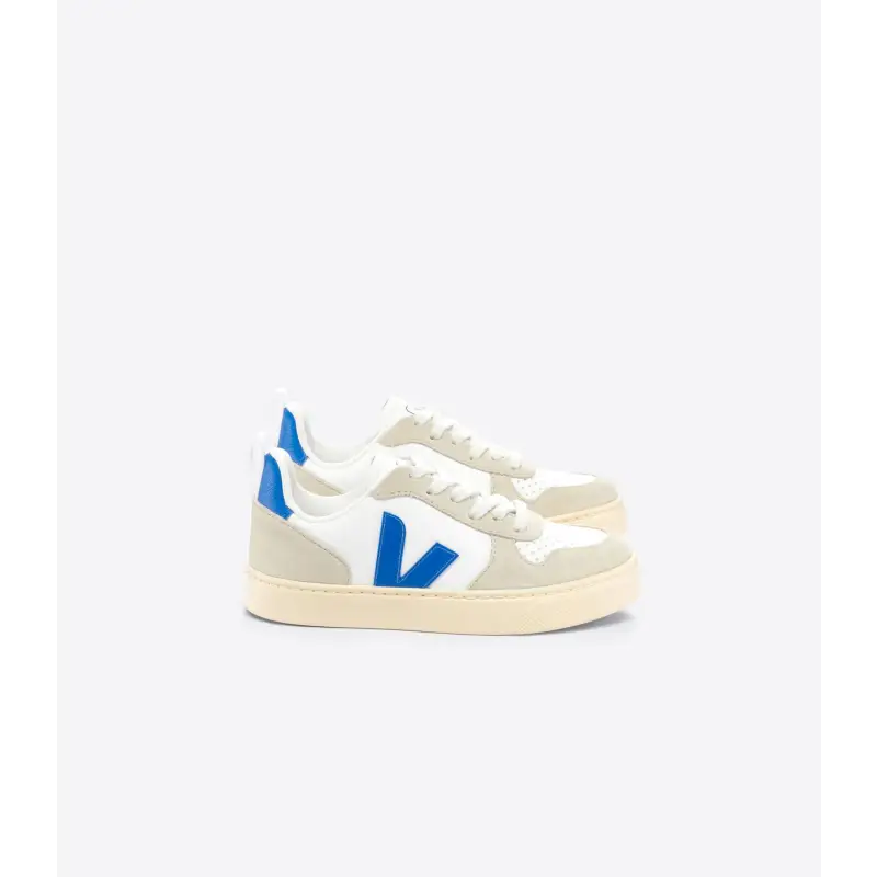 Veja white & cobolt blue lace sneaker 3260 - girls