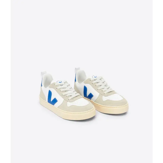 Veja white & cobolt blue lace sneaker 3260 - girls
